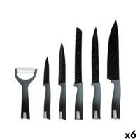 Messen Set Kinvara KT211035 KT211035 Zwart Roestvrij staal Polypropyleen 6 Onderdelen (6 Stuks)