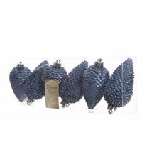 Elegant Christmas glitter blauw dennenappel hangdecoratie