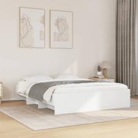 Bedframe bewerkt hout wit 150x200 cm