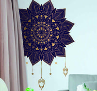 Stickers bloemenpatroon Mandala met elegante druppels