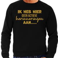 Apres ski sweater heren - geen actieve herinnering - zwart - glitter goud - wintersport - skieen