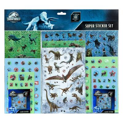 Undercover Jurassic world stickerset, 500st.