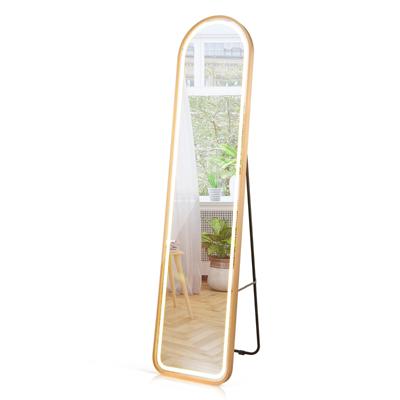 Volledige Spiegel Wandspiegel met Goudkleurig Aluminium Frame en Explosiebestendige Folie Deurspiegel Hangspiegel voor Hal Woonkamer
