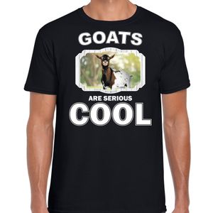 T-shirt goats are serious cool zwart heren - geiten/ gevlekte geit shirt 2XL  -