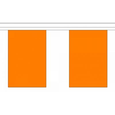 Luxe oranje koningsdag/ek/wk supporters vlaggenlijn 9 meter van stof