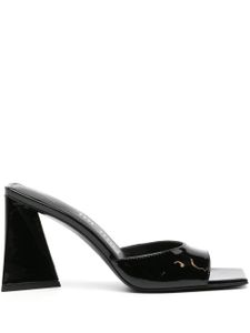 The Attico mules Mini Devon 85 mm en cuir - Noir