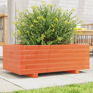 VidaXL Plantenbak 70x40x26,5 cm massief grenenhout wasbruin