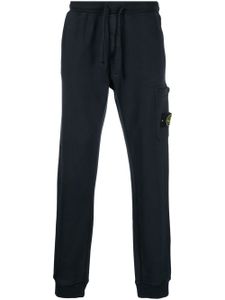 Stone Island pantalon de jogging à patch logo - Bleu