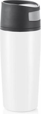 XD Design thermosfles Auto 0,3 liter polypropyleen/RVS wit