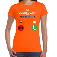 Verkleed T-shirt voor dames - bondscoach belt - oranje - EK/WK voetbal supporter - Nederland