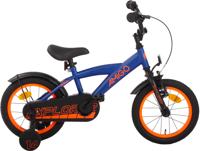 AMIGO Explorer 14 Inch Jongens Terugtraprem Blauw/Oranje AMIGO Explorer 14 Inch Jongens Terugtraprem Blauw/Oranje
