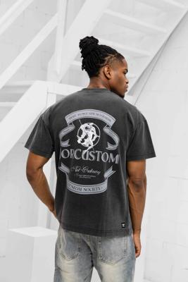 Jorcustom Ribbon Loose Fit T-Shirt Heren Grijs - Maat M - Kleur: DonkergrijsGrijs | Soccerfanshop