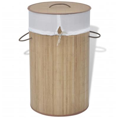 VidaXL Wasmand rond bamboe natuurlijk