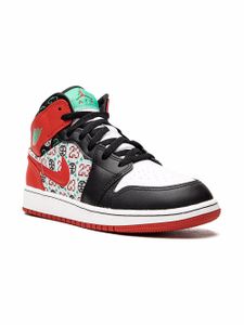 Nike Kids baskets Jordan 1 Mid "Ugly Christmas Sweater" - Blanc