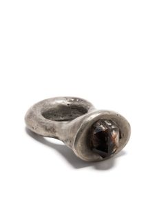 Parts of Four bague Giant Roman Alligator - Argent