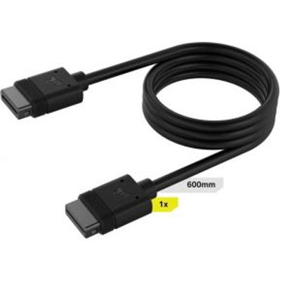 Corsair iCUE LINK Cable, 1x 600mm with Straight connectors, Black