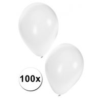 100x witte bruiloft feest versiering ballonnen   -