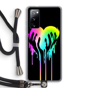 Hold My Heart: Samsung Galaxy S20 FE / S20 FE 5G Transparant Hoesje met koord