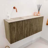 Toiletmeubel Mondiaz Joya Dlux | 90 cm | Meubelkleur Dusk | Faye wastafel Frappe Wasbak Links | Zonder kraangat(en)