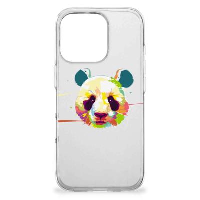 iPhone 16 Pro Telefoonhoesje met Naam Panda Color iPhone 16 Pro Telefoonhoesje met Naam Panda Color