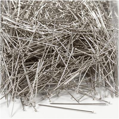 Creativ Company Kopspelden, l: 37 mm, dikte 0,7 mm, ca. 4500 stuk, zilver, 500 gr/ 1 doos