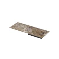 INK Post Wastafel keramische slab envelop bak rechts met 1 kraangat 120x45x1 Earth glossy