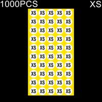 1000 stuks ronde vorm grootte Sticker kleren groottelabel maat: XS