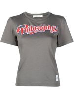 Philosophy Di Lorenzo Serafini t-shirt en coton à logo imprimé - Gris