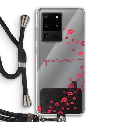 Kusjes: Samsung Galaxy S20 Ultra Transparant Hoesje met koord