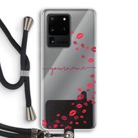 Kusjes: Samsung Galaxy S20 Ultra Transparant Hoesje met koord