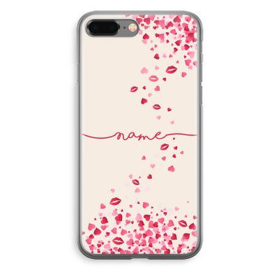 Hartjes en kusjes: iPhone 8 Plus Transparant Hoesje