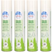 Set van 4x stuks milieuvriendelijke sneeuwspray / spuitsneeuw 300 ml