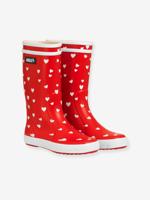 Regenlaarzen met print AIGLE® rood