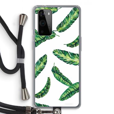 Lange bladeren: OnePlus 9 Pro Transparant Hoesje met koord