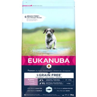 Eukanuba Puppy & Junior L/XL graanvrij zeevis hondenvoer 2 x 12 kg