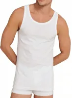Heren onderhemd 100% katoen - mannen singlet wit, M3000