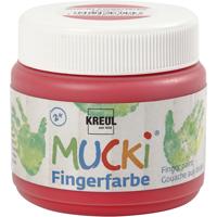 Creativ Company Mucki vingerverf, rood, 150 ml/ 1 doosje