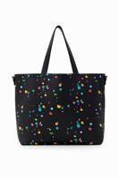 Grote omkeerbare shopper met druppels - BLACK - U - thumbnail