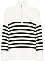 Maje striped chunky-knit jumper - Blanc