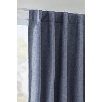 1+1 Gratis Leen Bakker - Gordijn Miran - 140x280 Cm (1 Stuk) - Polyester - Blauw