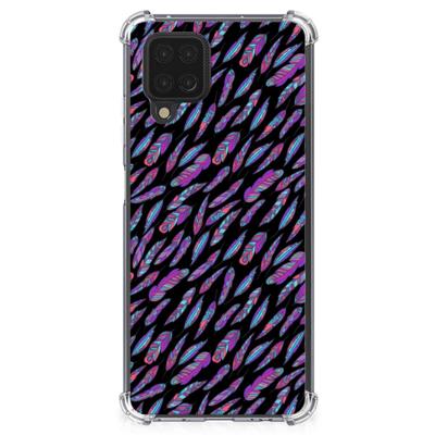 Samsung Galaxy A12 Doorzichtige Silicone Hoesje Feathers Color Samsung Galaxy A12 Doorzichtige Silicone Hoesje Feathers Color