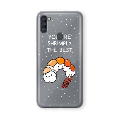 You're Shrimply The Best: Samsung Galaxy A11 Transparant Hoesje