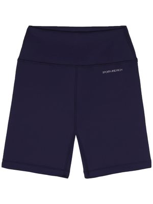Sporty & Rich short cycliste à logo imprimé - Bleu