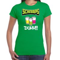 Apres ski t-shirt voor dames - schnaps - groen - apres ski/wintersport - skien