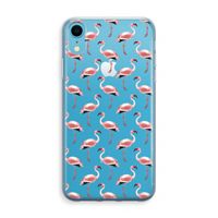 Flamingoprint groen: iPhone XR Transparant Hoesje