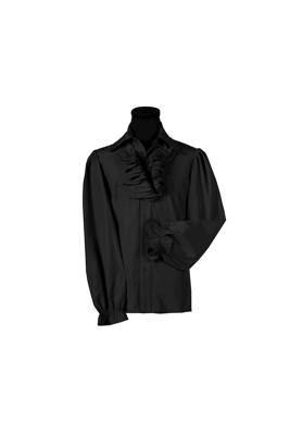 Bouse heer met jabot luxe zwart