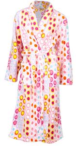 Roze damesbadjas bolletjes-s