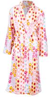 Roze damesbadjas bolletjes-s
