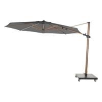 Parasol Siesta Premium 350 cm dia. antraciet met houtlook frame 4SO - 4so