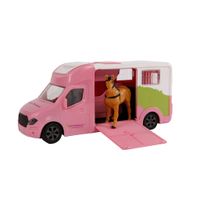 Anemone paardentransporter roze van Kids Globe - thumbnail